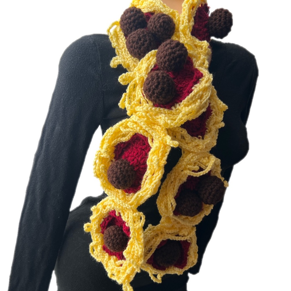 Spaghetti Scarf Handmade